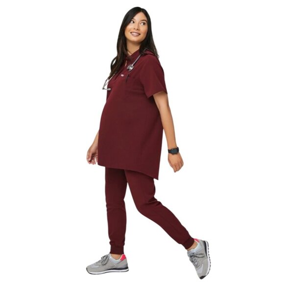 Figs Womens Kitale Black Maternity Scrub Top Size XL Labor and Delivery Stretch - Picture 4 of 11